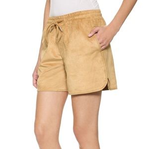 NWT Club Monaco suede drawstring Tulsie shorts